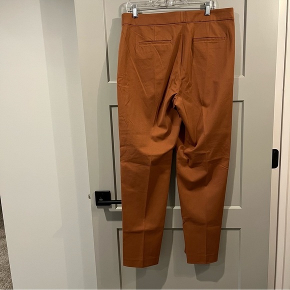 NWT J. Crew Size 14T Tall Brown Kate Straight Let Bi Stretch Cotton Pants BF403 - Picture 3 of 6
